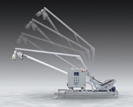 Transportador de tornillo flexible móvil