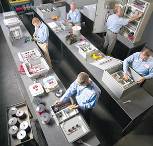 Panel assembly area of Controls Department
